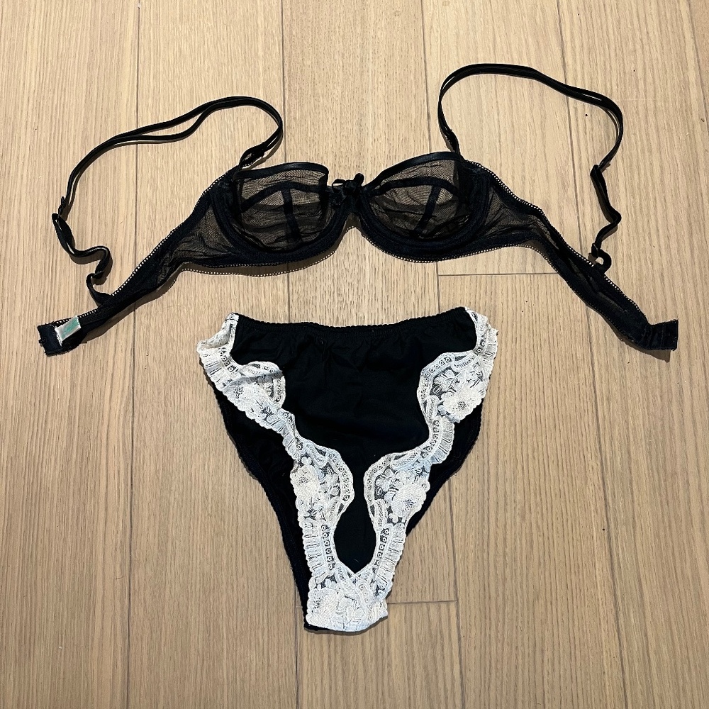 Sabbia Rosa Cotton Lace Panties and Bra (FIRM PRICE / NO OFFERS)